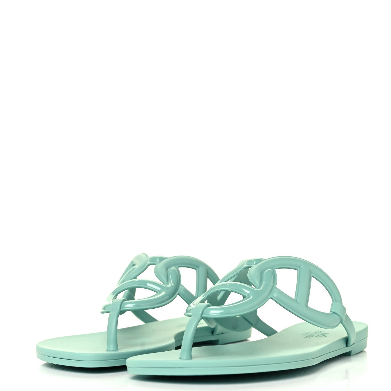 Hermes Rubber Womens Egerie Sandals 36 Vert Embrun 5 of 18