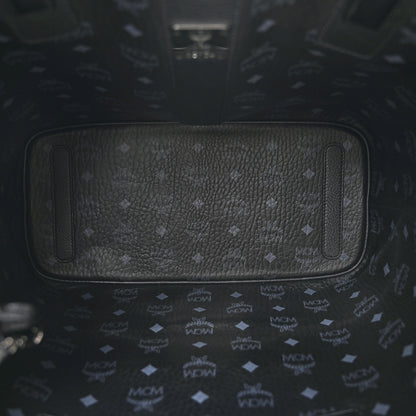 MCM Visetos Medium Liz Reversible Shopper Tote Black 9 of 16