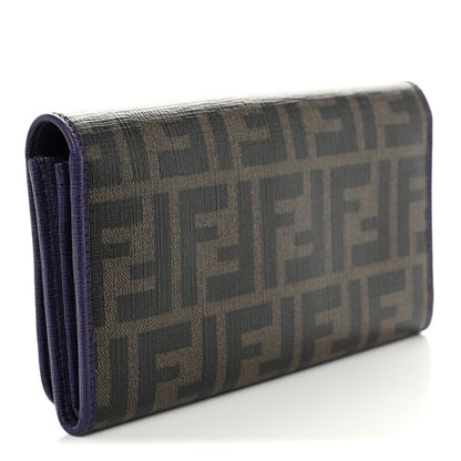 Fendi Zucca Continental Wallet Tobacco Purple 3 of 4
