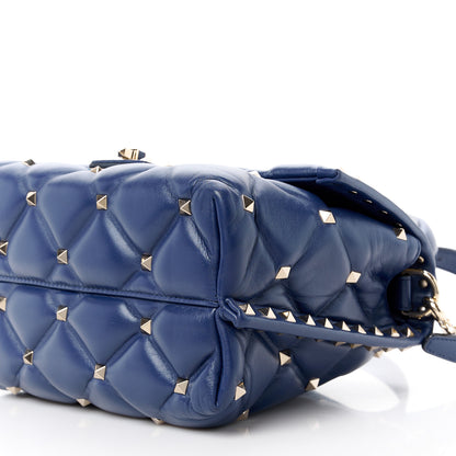 Valentino Garavani Nappa Medium Candystud Top Handle Bag Navy 11 of 11