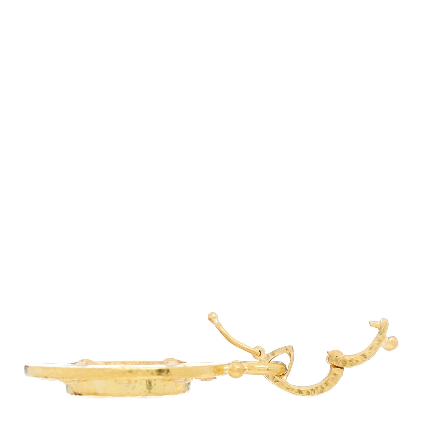 19K Yellow Gold Diamond Roman Coin Pendant