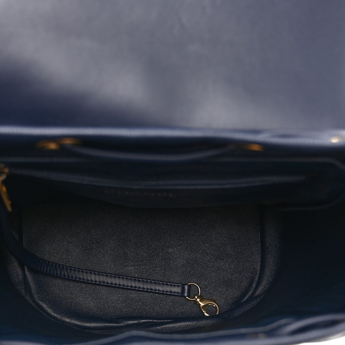 Chanel Caviar Quilted Filigree Backpack Navy 5 of 10