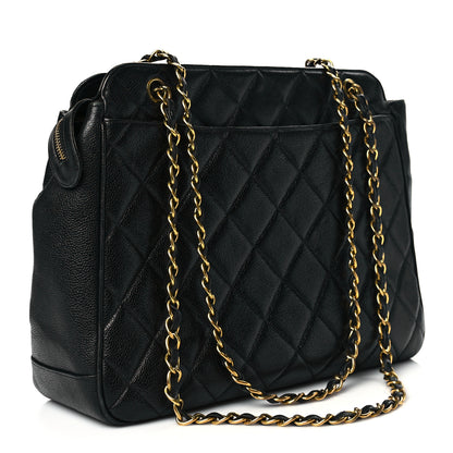 Chanel Caviar Quilted Sun Medallion Shoulder Bag Black 2 of 16