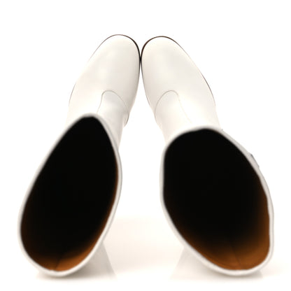 Gucci X ADIDAS Calfskin Elizabeth Knee Boots 37 White Black 2 of 10
