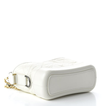 Chanel Aged Calfskin Quilted Small Gabrielle Hobo White 5 of 11