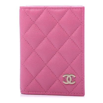 Chanel Caviar Quilted Card Holder Wallet Pink 1 of 11