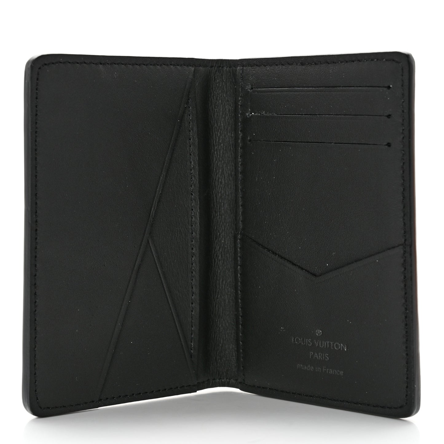 Calfskin Monogram Shadow Pocket Organizer Black