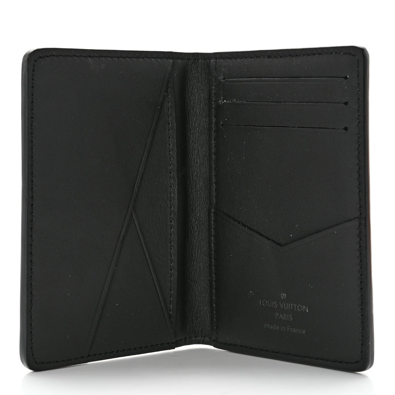 Louis Vuitton Calfskin Monogram Shadow Pocket Organizer Black 4 of 8