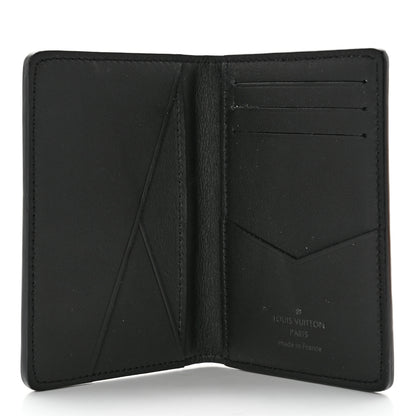 Louis Vuitton Calfskin Monogram Shadow Pocket Organizer Black 4 of 8