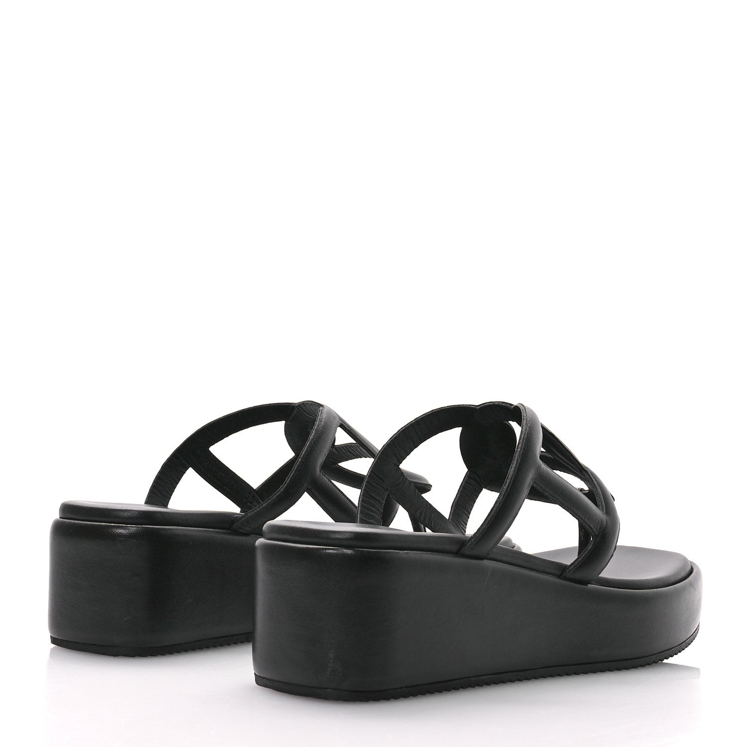 Hermes Nappa Gipsy Sandals 39 Black 5 of 9