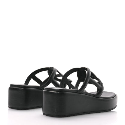 Hermes Nappa Gipsy Sandals 39 Black 5 of 9
