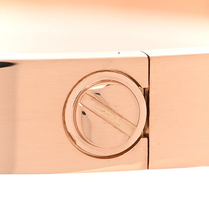 Cartier 18K Pink Gold 4 Diamond LOVE Bracelet 19 4 of 9