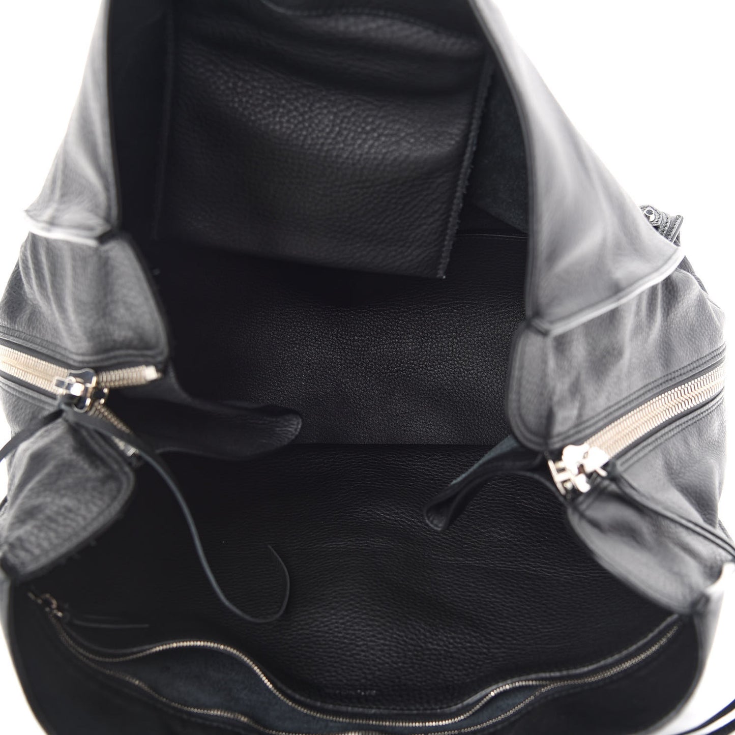 Supple Calfskin Papier A4 Zip Around Tote Black