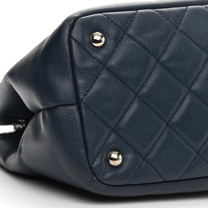 Chanel Caviar Timeless CC Soft Tote Navy Blue 9 of 13
