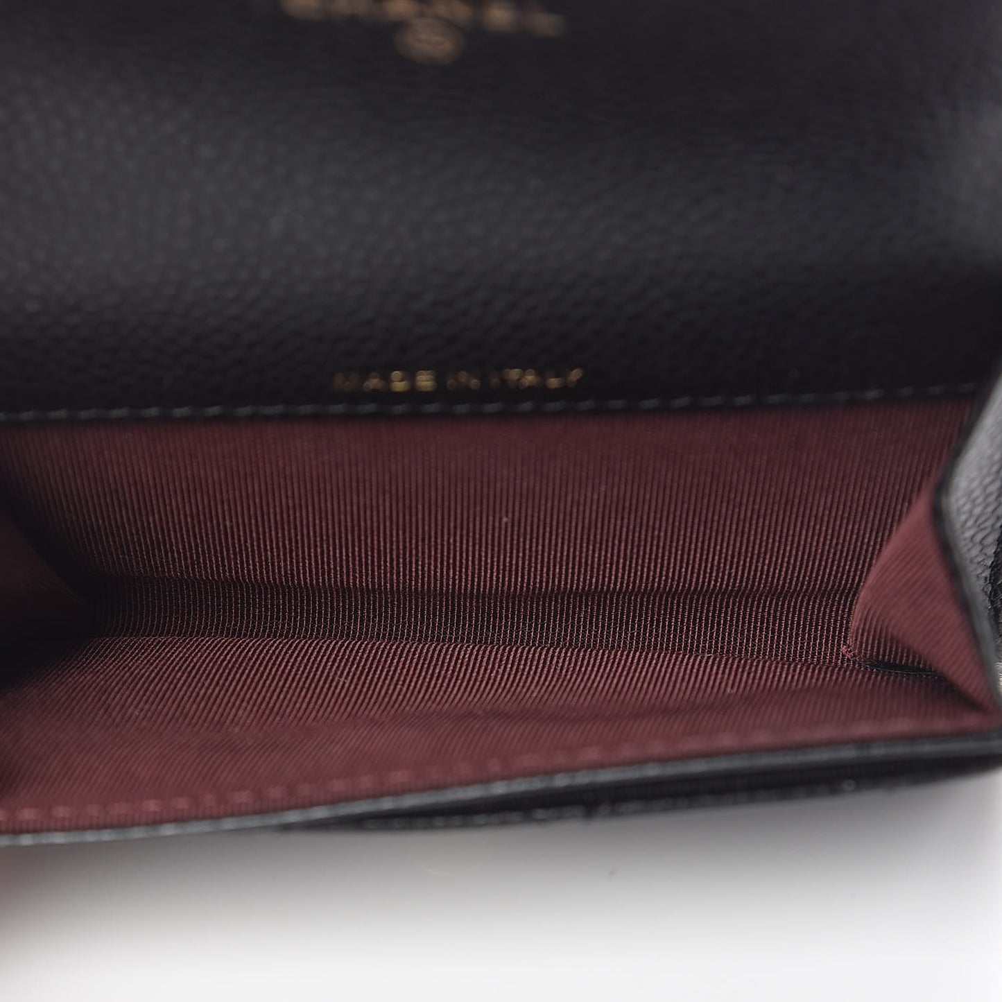 Caviar Quilted Flap Card Holder Black