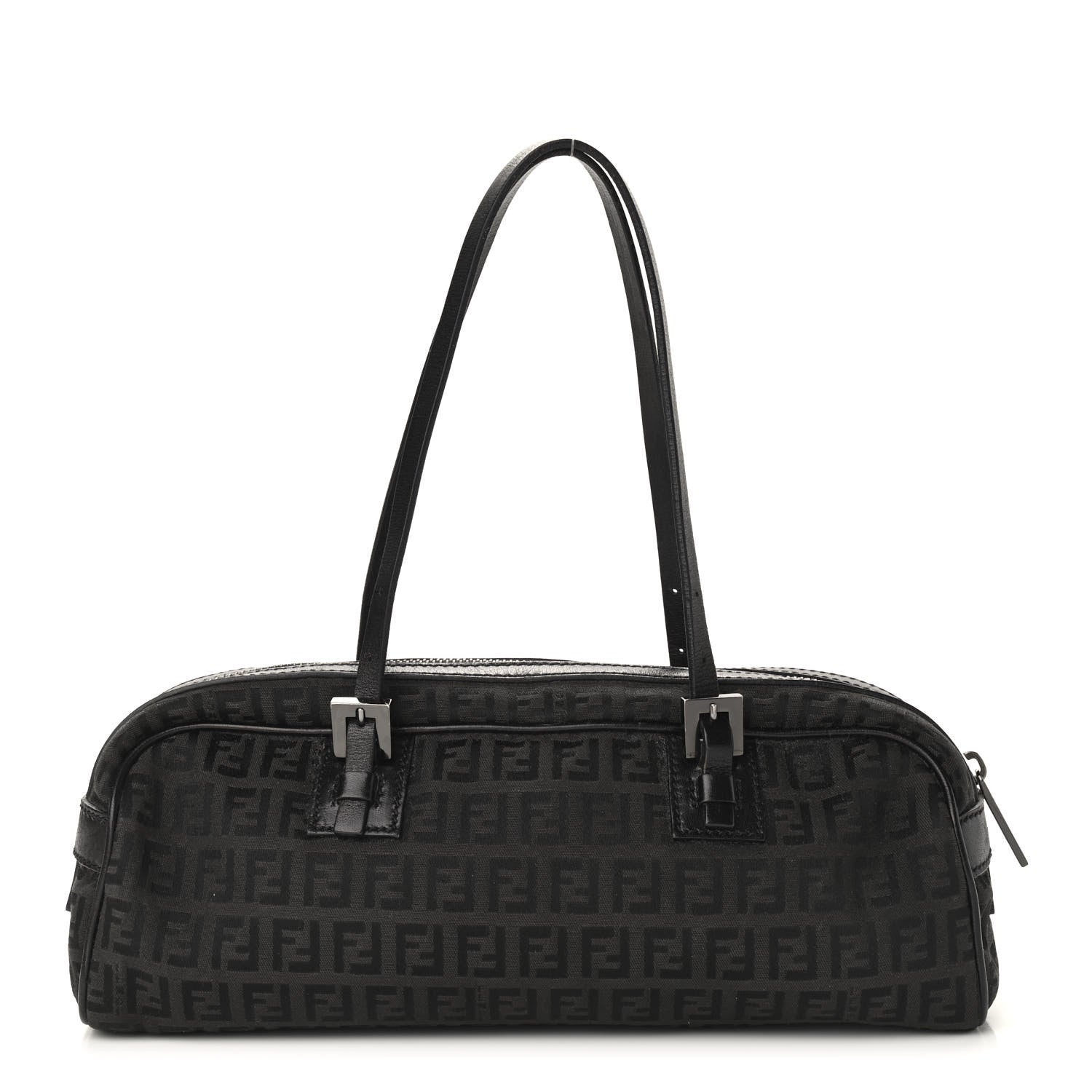 Fendi Zucchino Zip Top Tote Black 1 of 8