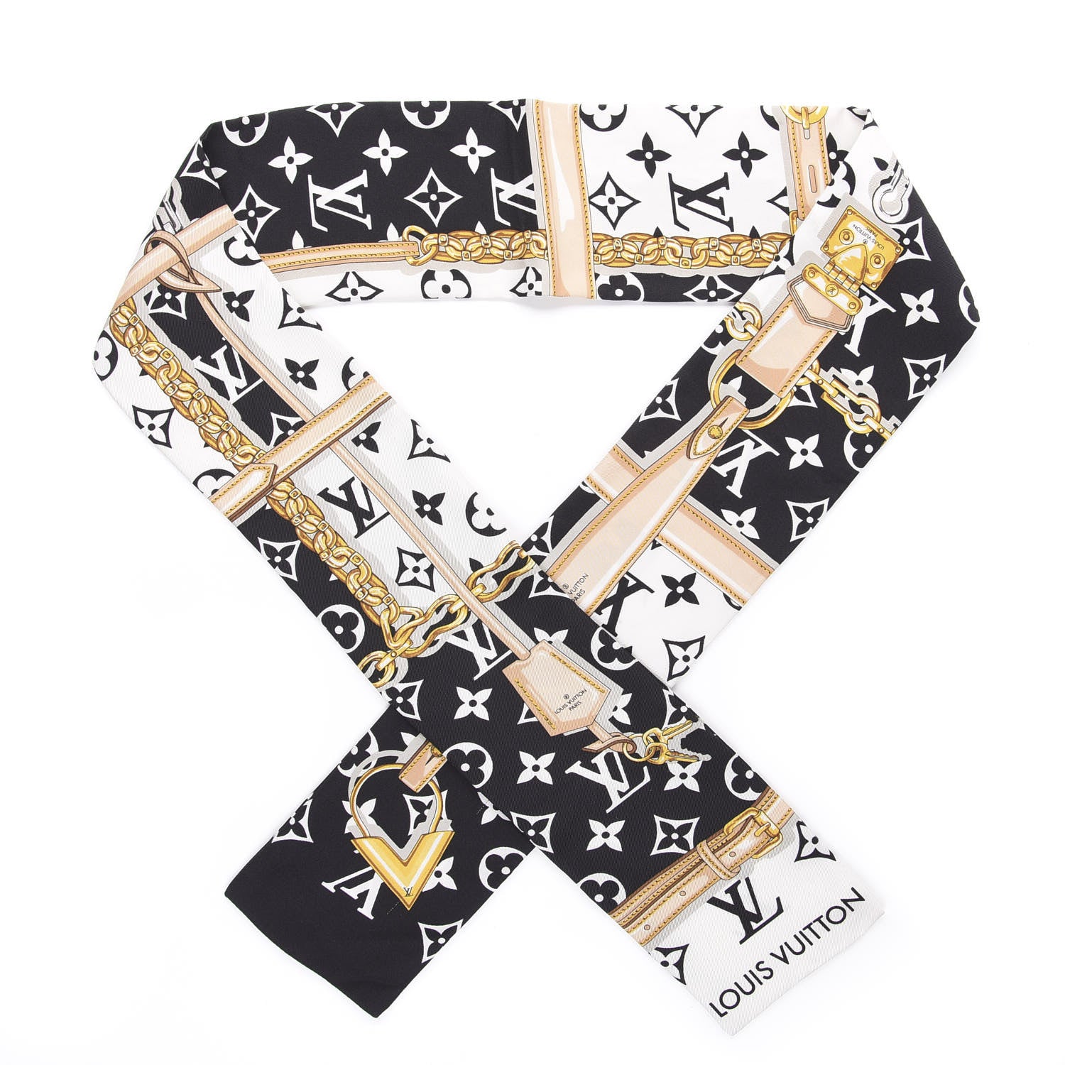 Louis Vuitton Silk Monogram Confidential Bandeau Black 1 of 5