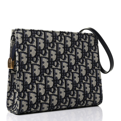 Christian Dior Oblique Zipped Pouch Clutch Blue 2 of 6