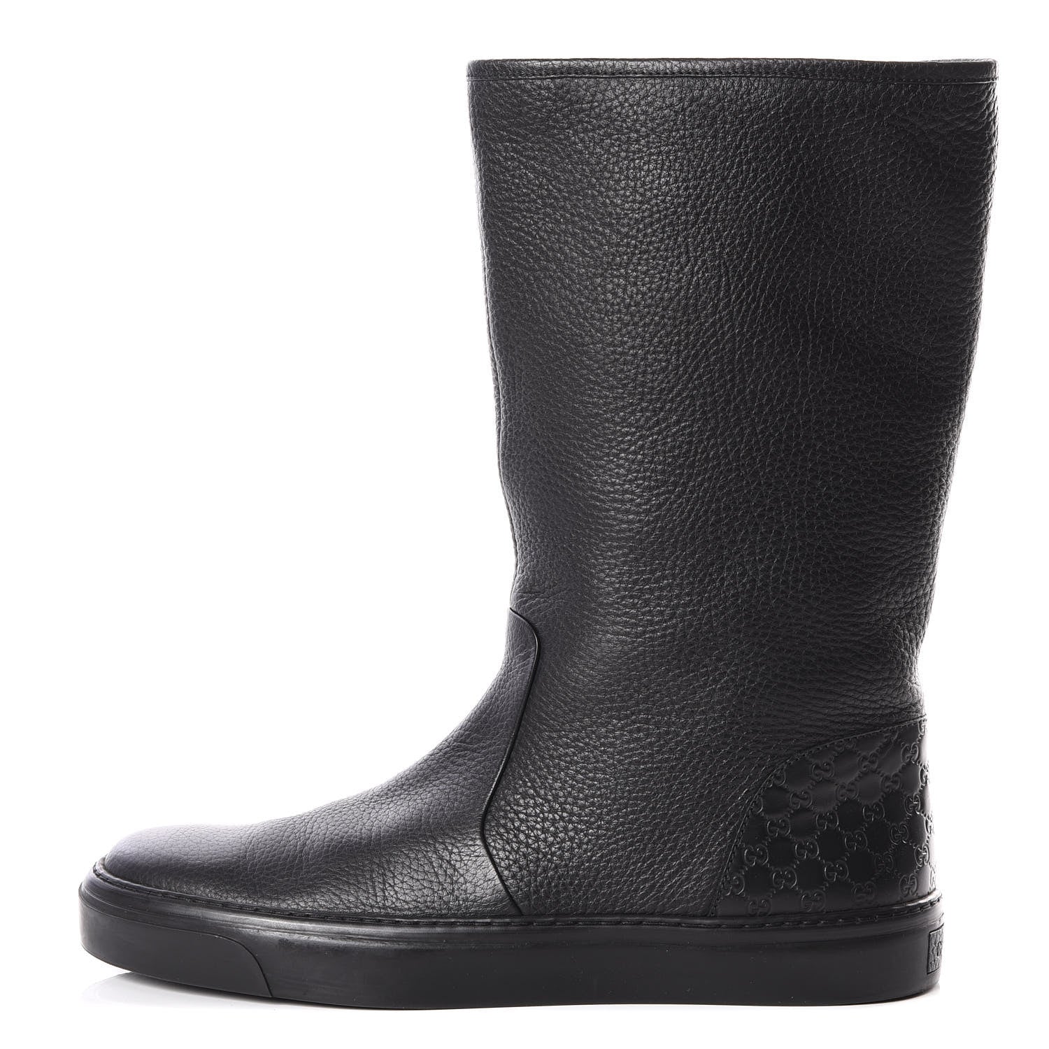Gucci Calfskin Microguccissima Boots 39.5 Black 1 of 9