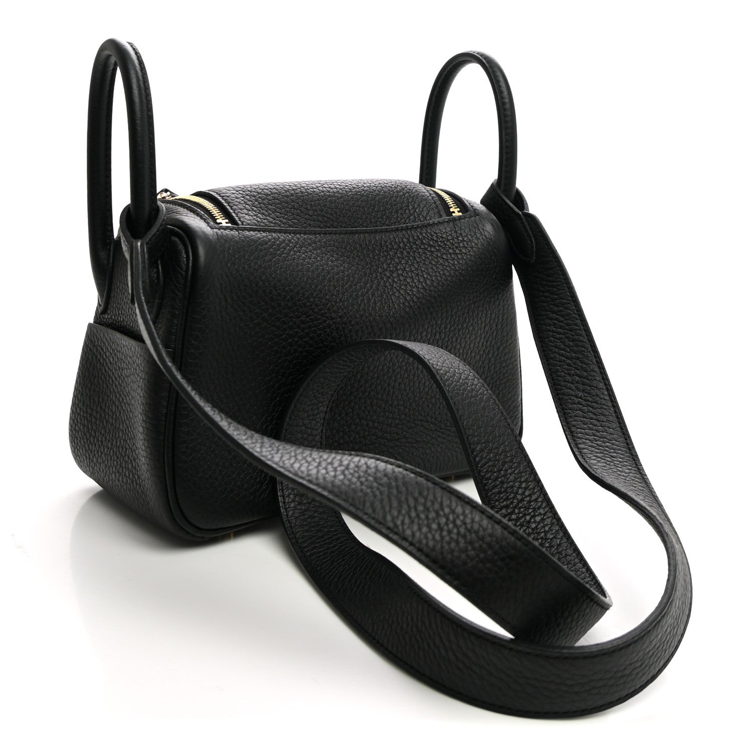Hermes Taurillon Clemence Mini Lindy 20 Black 3 of 10