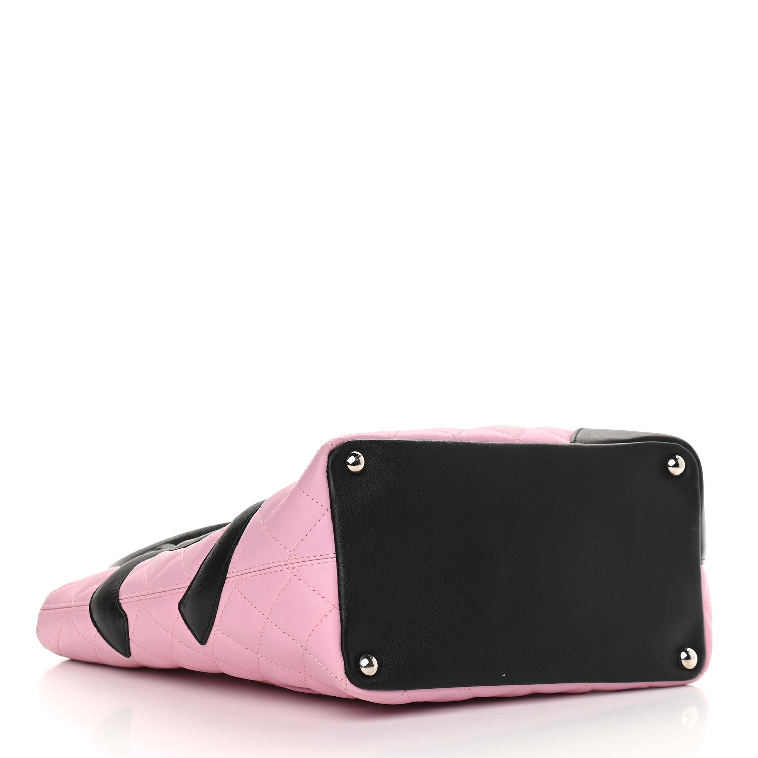 Chanel Calfskin Quilted Medium Cambon Tote Pink Black 4 of 9