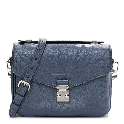 Louis Vuitton Metallic Empreinte Monogram Giant Pochette Metis Navy Nacre 1 of 9