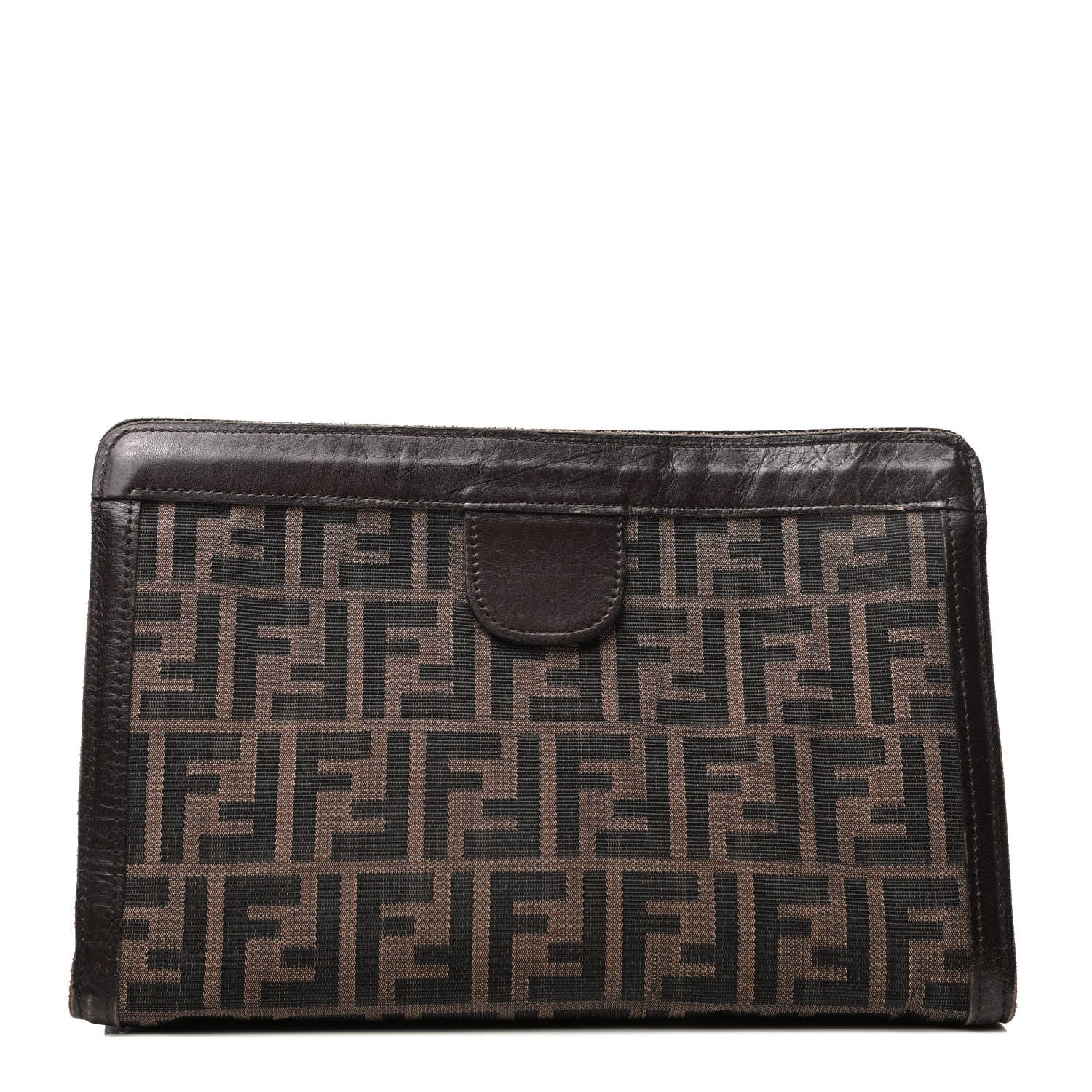 Fendi Zucca Zip Pouch Tobacco 1 of 8