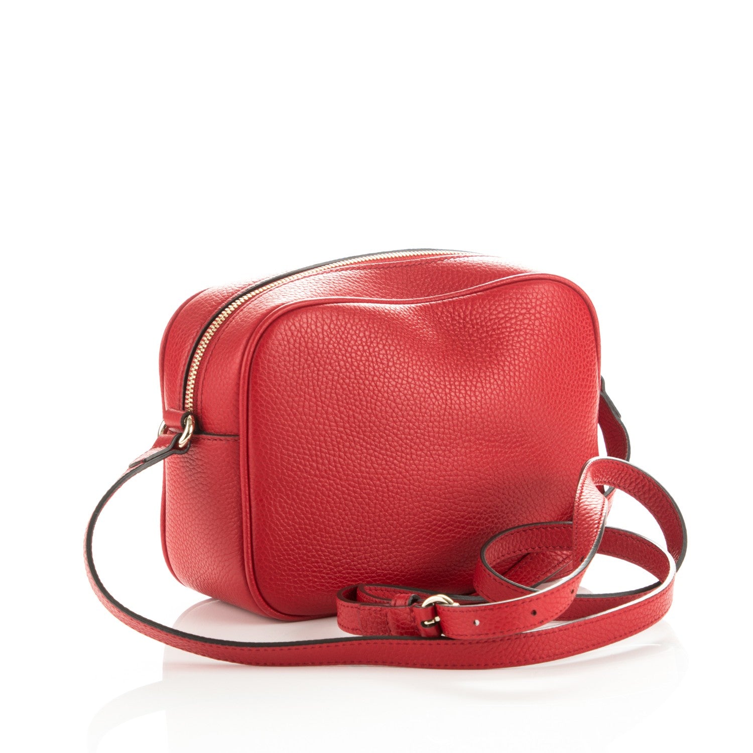 Gucci Pebbled Calfskin Small Soho Disco Bag Tabasco Red 3 of 7