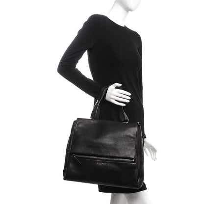 Givenchy Grained Calfskin Medium Pandora Pure Flap Bag Black 2 of 8
