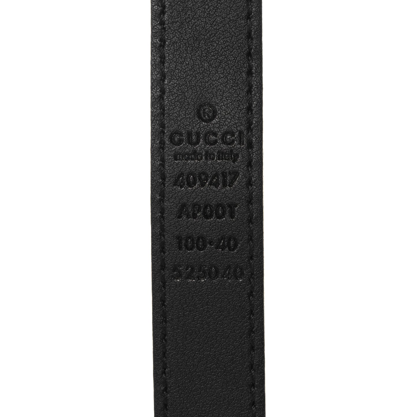 Calfskin Double G 20mm Belt 100 40 Black