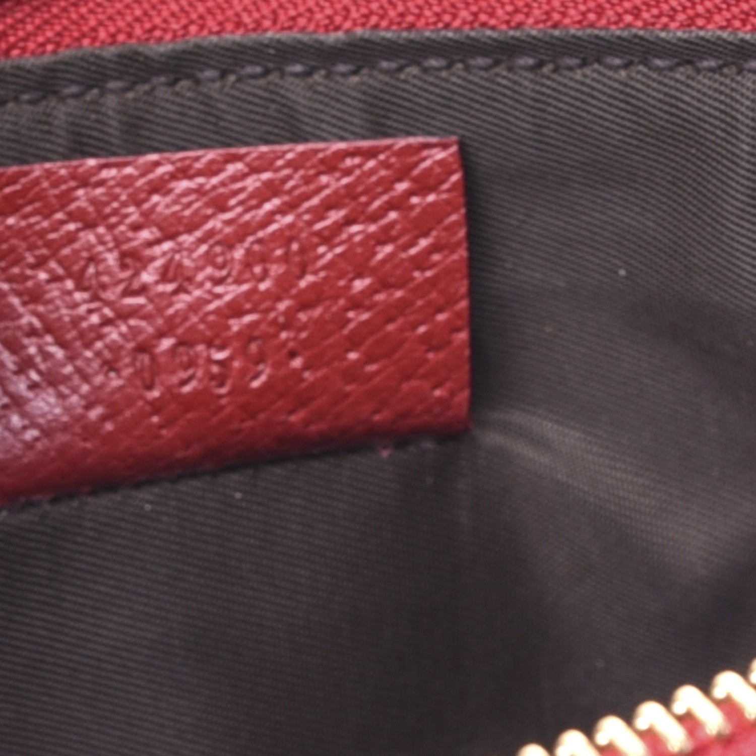 Gucci GG Supreme Monogram Tian Large Zip Pouch Beige Multicolor Red 9 of 14