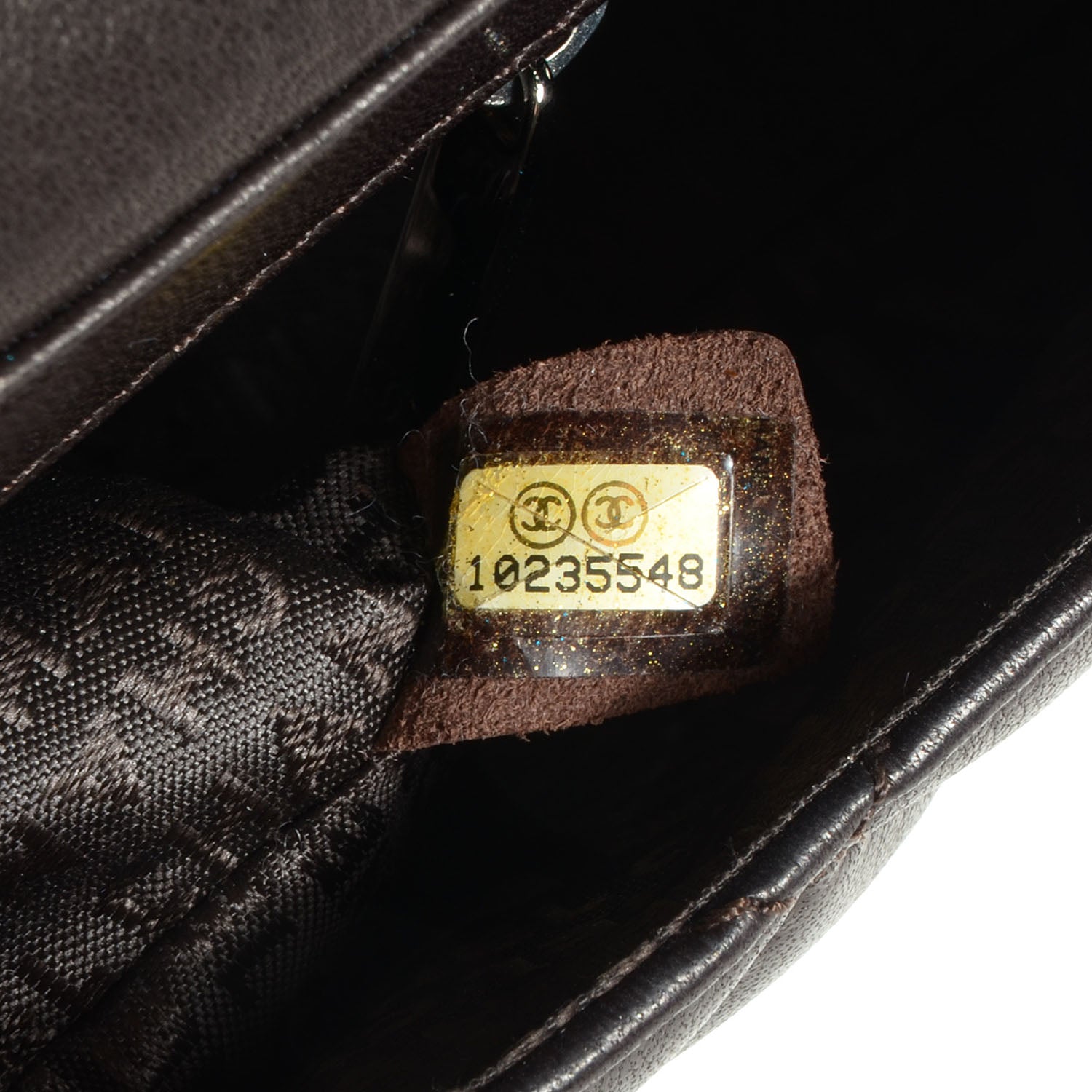 Chanel Lambskin Quilted Shoulder Bag Brown 7 of 8