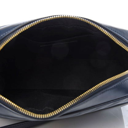 Saint Laurent Calfskin Matelasse Monogram Lou Camera Bag Navy 5 of 9