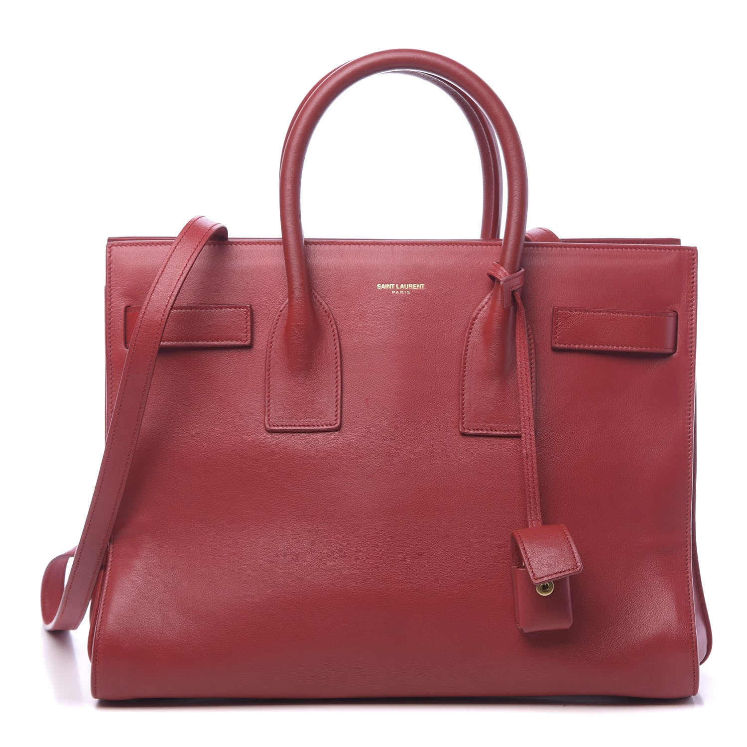 Saint Laurent Calfskin Sac De Jour Lipstick Red 1 of 9