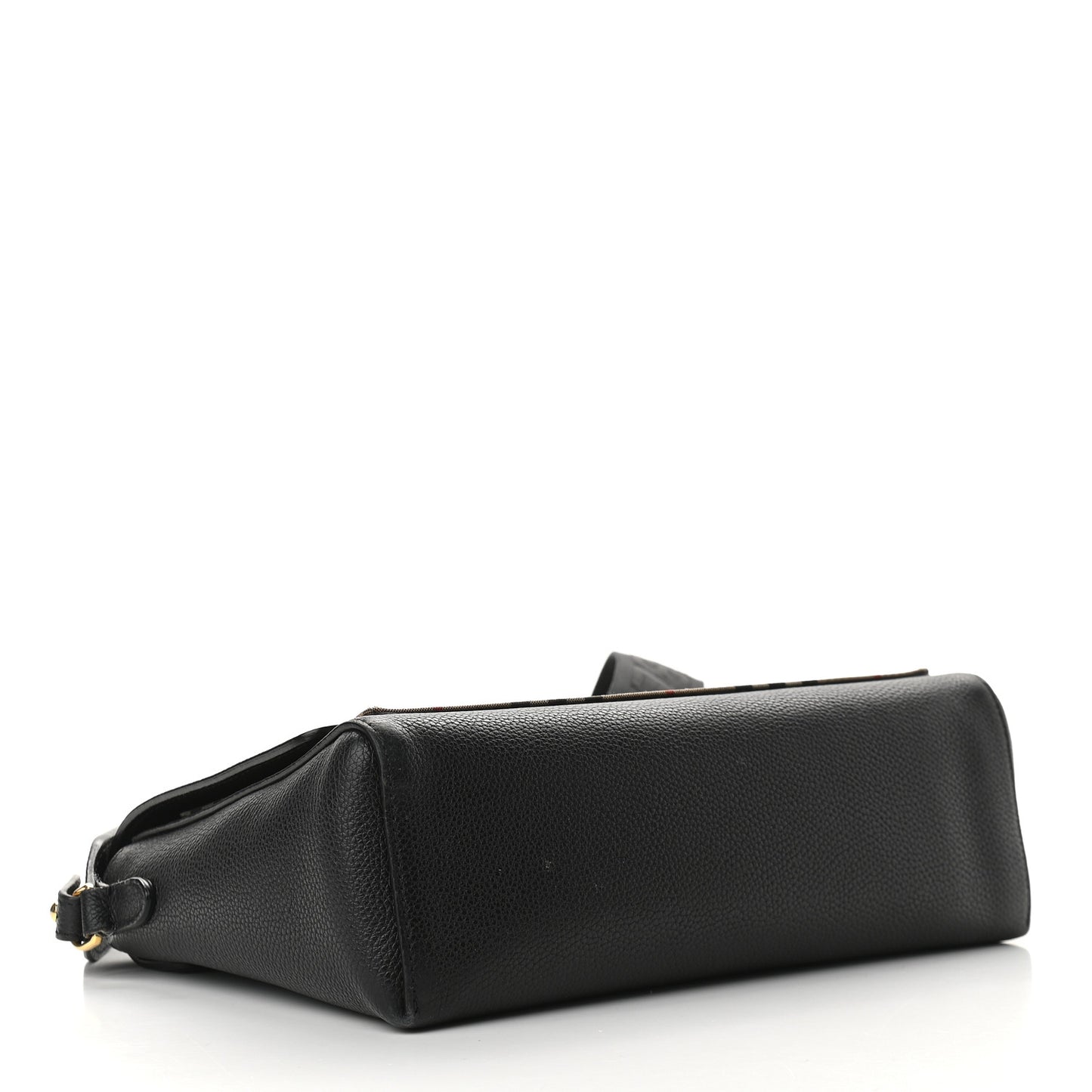 Grainy Calfskin Vintage Check Note Crossbody Bag Black