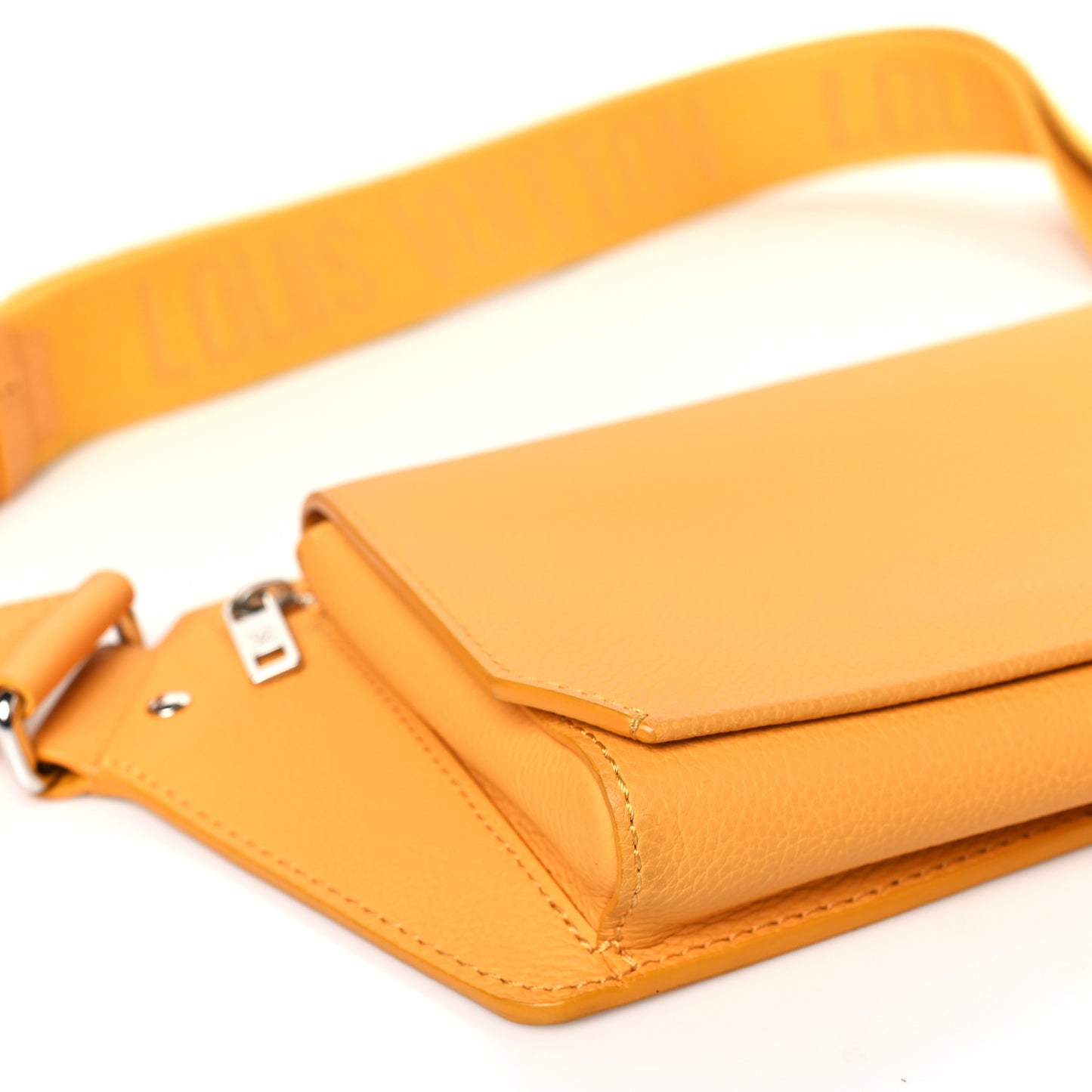 Grained Calfskin Aerogram Takeoff Sling Safran Yellow