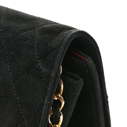 Chanel Suede Quilted Medium Single Flap Black 14 of 14