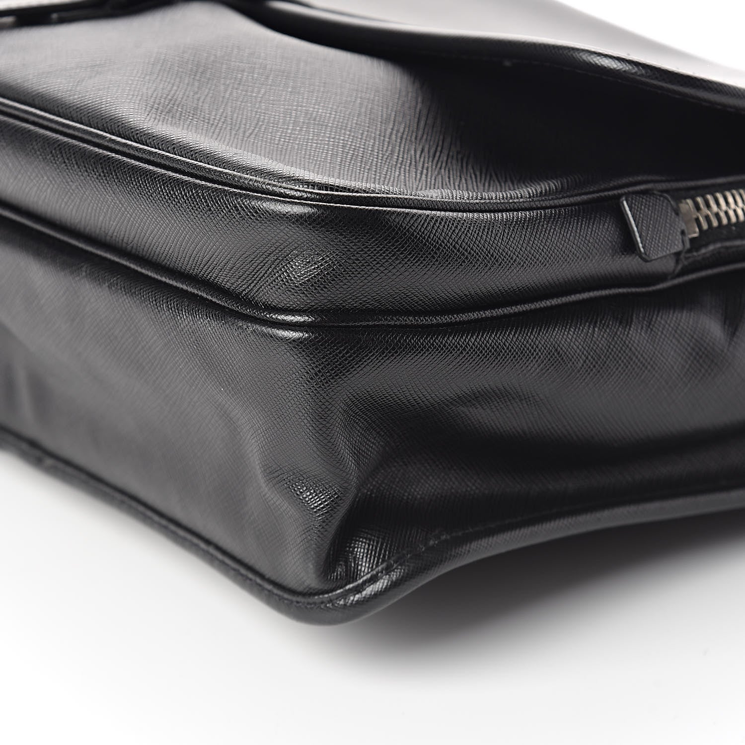 Prada Saffiano Messenger Satchel Black 8 of 9