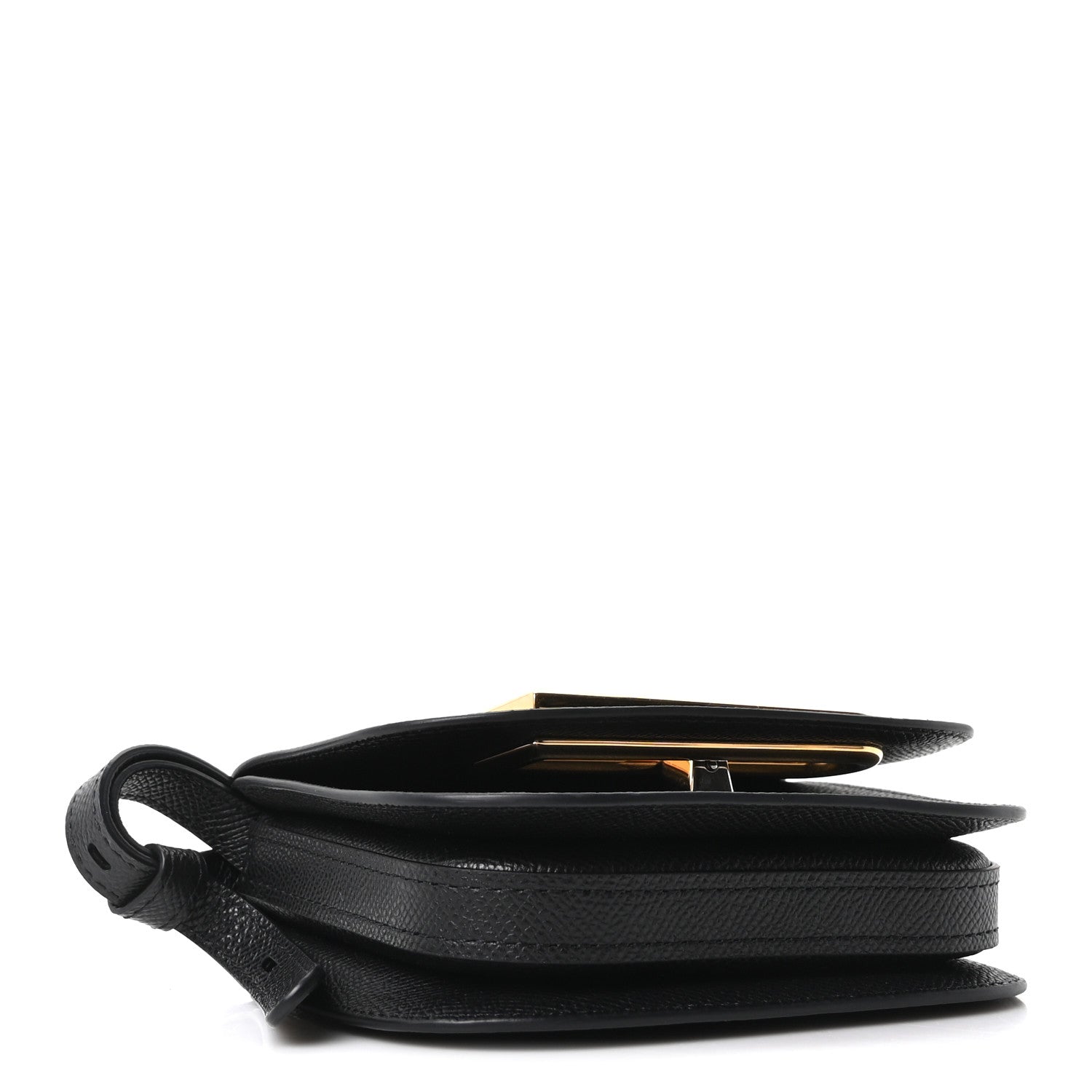 Delvaux Alpina Calfskin Toy Lingot Crossbody Black 1849060