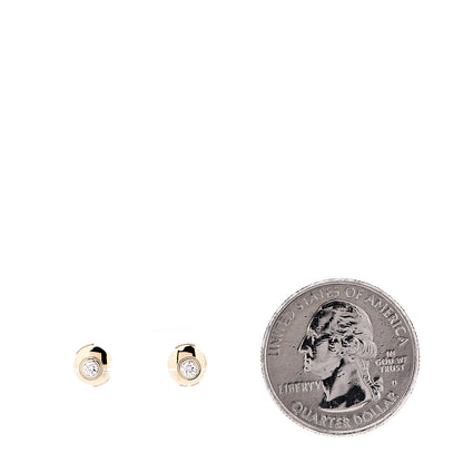 Cartier 18K Yellow Gold Diamond XS D'Amour Earrings 2 of 6