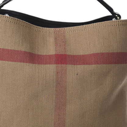Burberry Canvas Mega Check Medium Ashby Hobo Black 6 of 8
