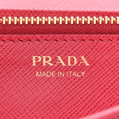 Prada Saffiano Continental Flap Wallet Black Ibisco 8 of 12