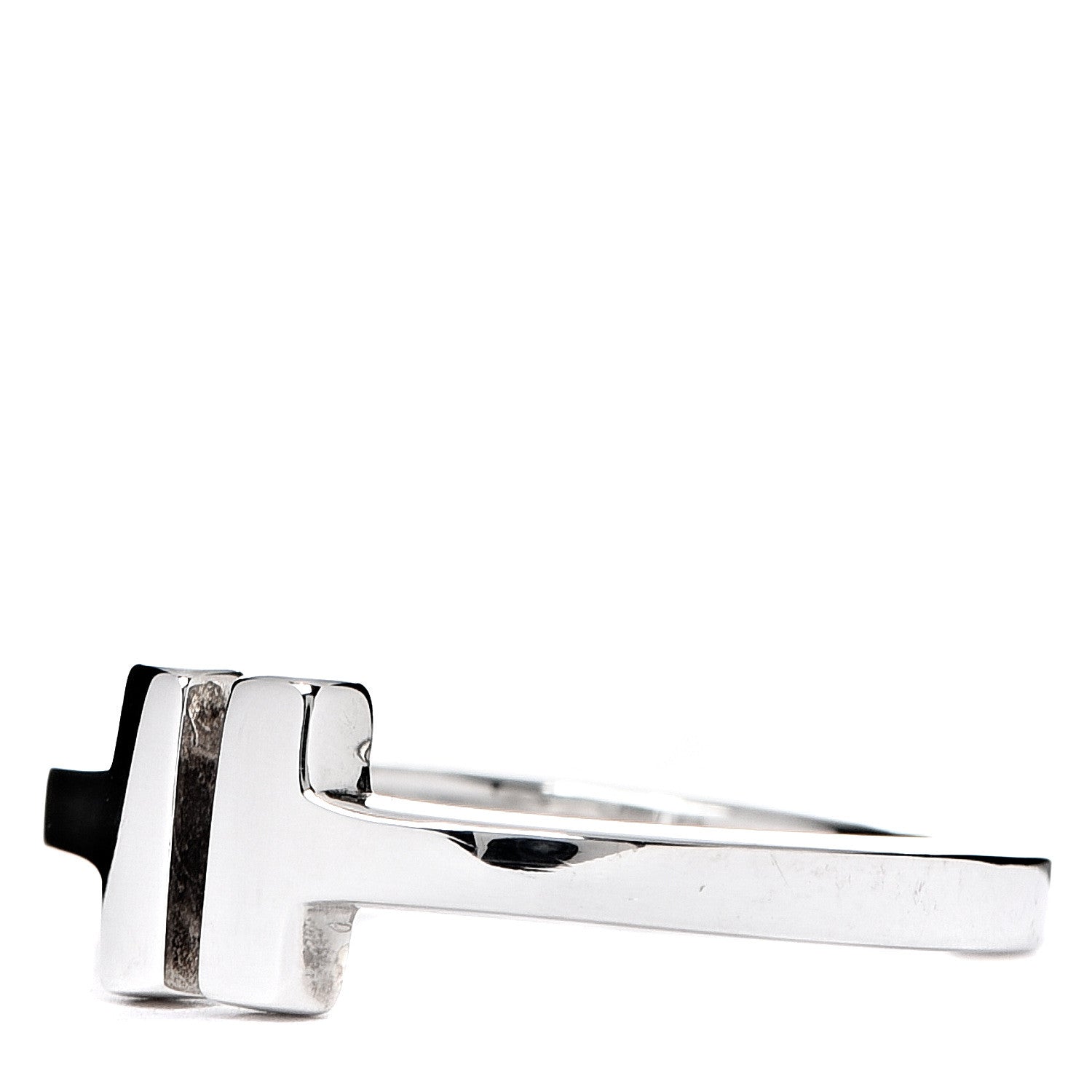 Tiffany Sterling Silver T Square Ring 54 6.75 2 of 5
