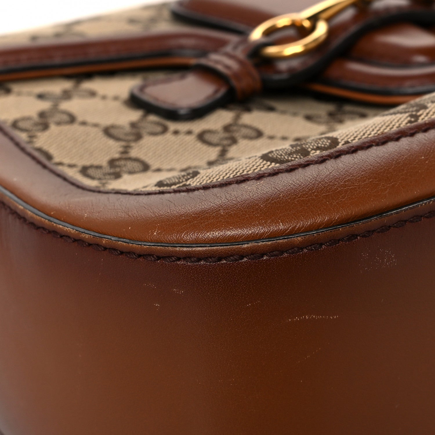Gucci Monogram Medium Lady Web Shoulder Bag Beige Cuir 9 of 24
