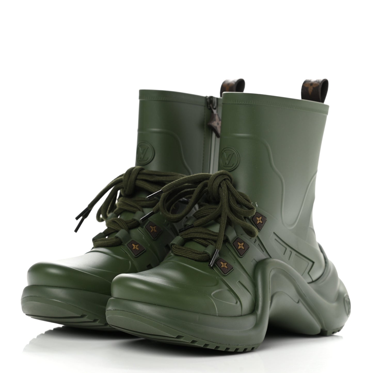 Mat Rubber Monogram LV Archlight Sneaker Boots 39 Kaki