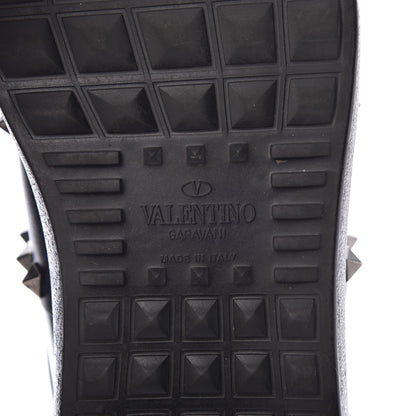 Valentino Garavani Calfskin Mens Rockstud Untitled Open Sneakers 39 Black 8 of 12