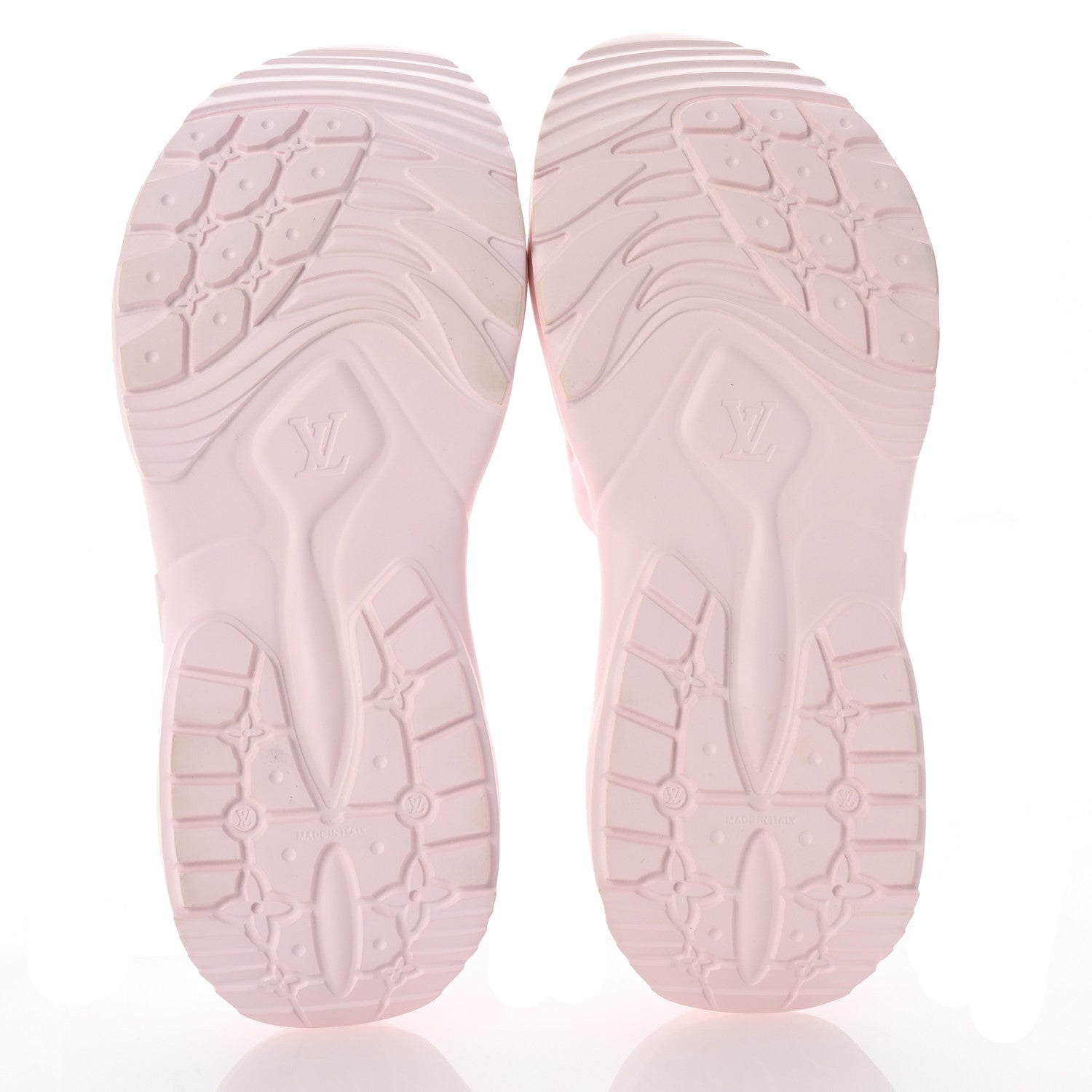 Louis Vuitton Rubber Monogram Embossed Pool 55 Flat Comfort Mule 39 Rose Clair 7 of 11