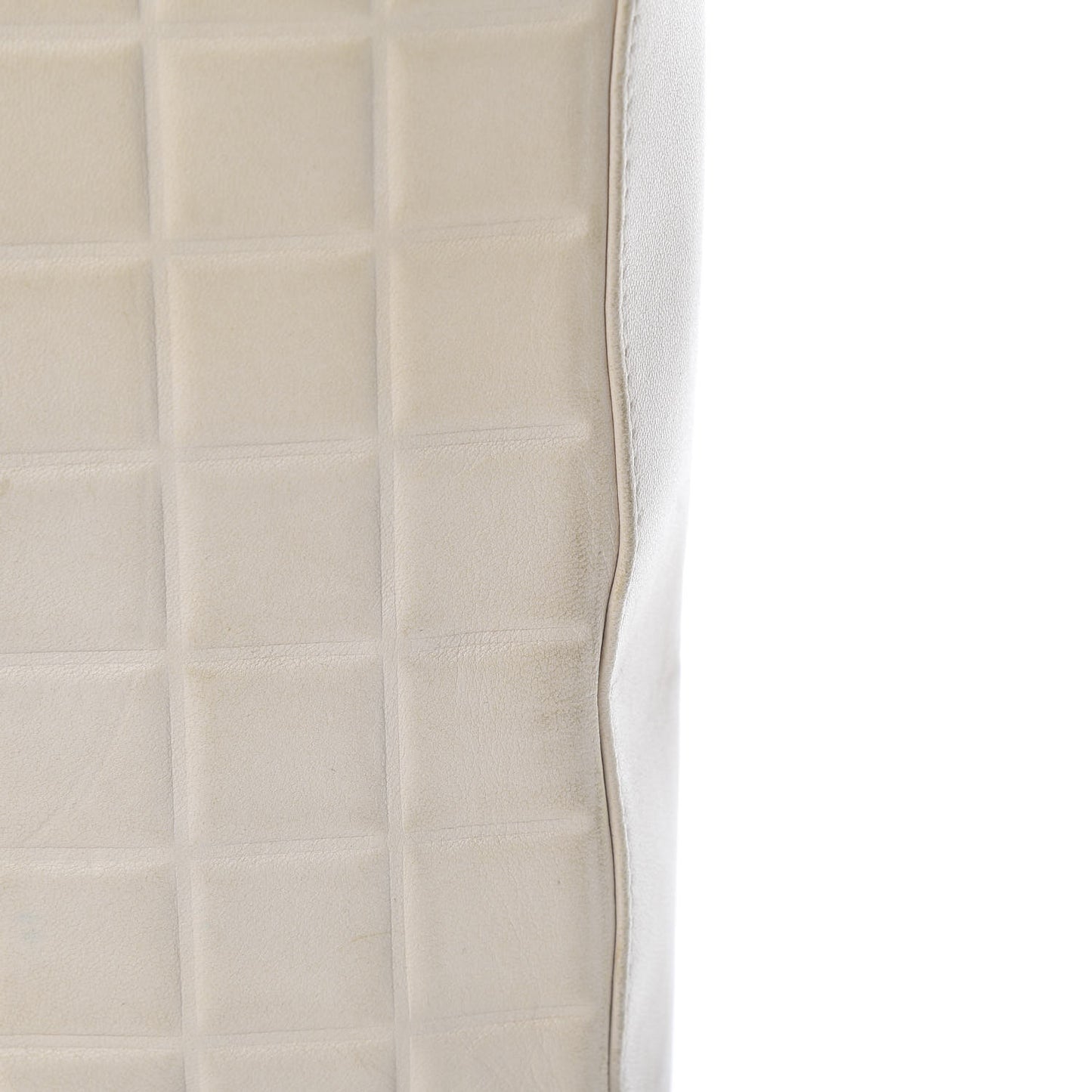 Lambskin Quilted Chocolate Bar Tote White