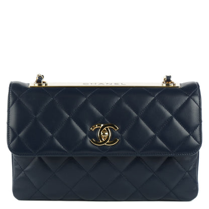 Chanel Lambskin Quilted Medium Trendy CC Flap Navy Blue 1 of 16
