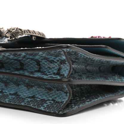 Gucci Snakeskin Blind For Love Embroidered Small Dionysus Shoulder Bag Ultramarine Multicolor 10 of 11